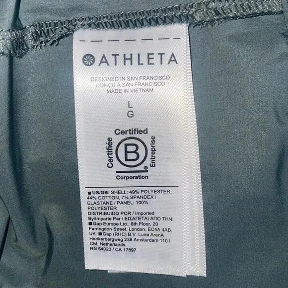 ATHLETA Triumph Hybrid Crewneck Sweatshirt Sz Large | Bali Green #532515 - Picture 7 of 9